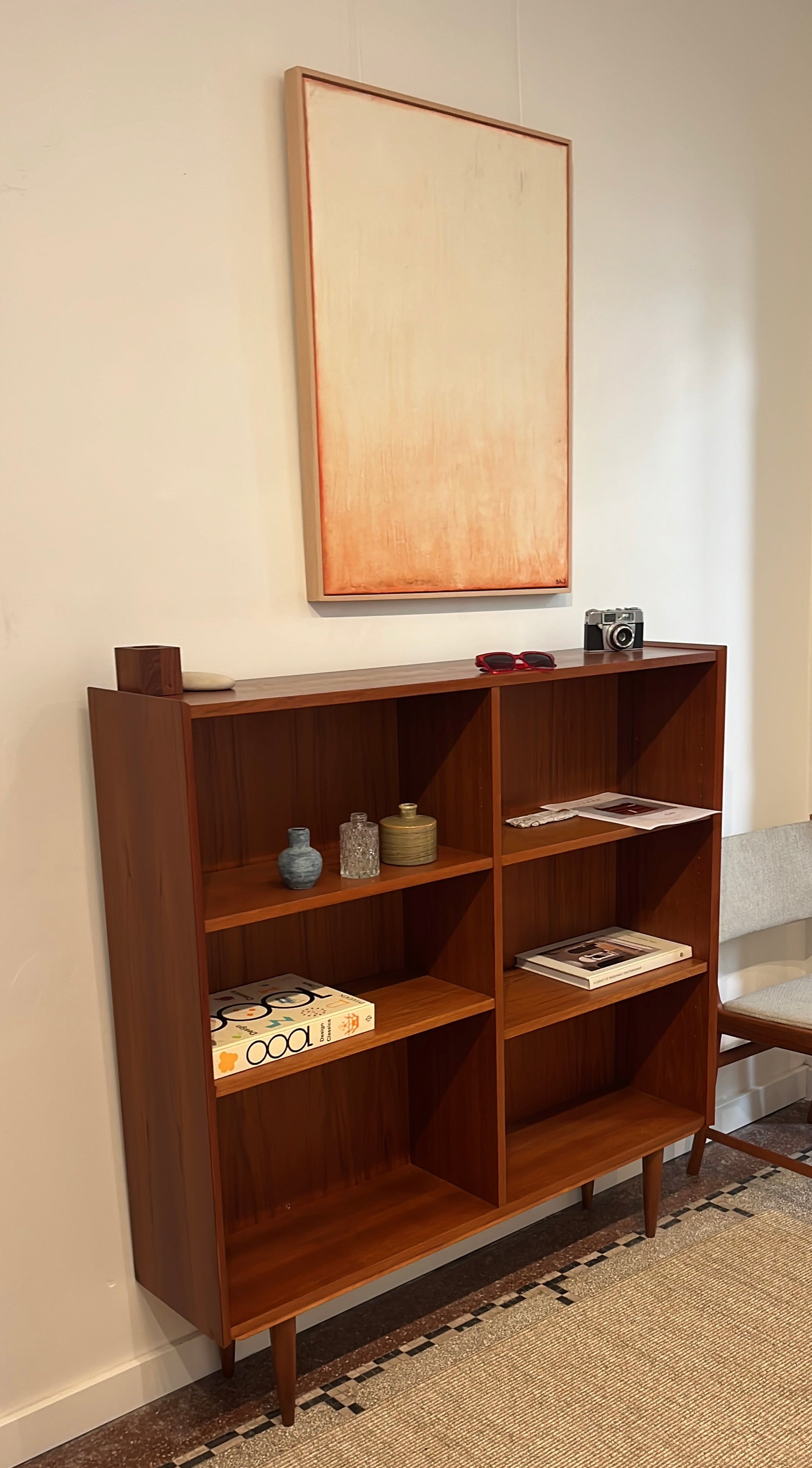 Deens vintage mid-century boekenkast
