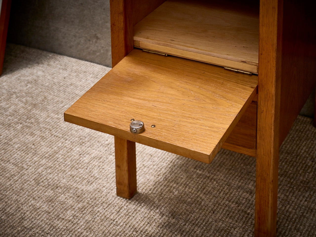 Danish vintage mid-century desk in warm oak