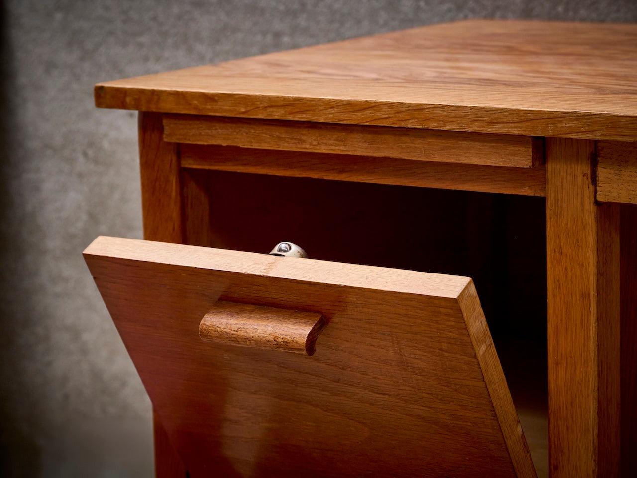 Danish vintage mid-century desk in warm oak