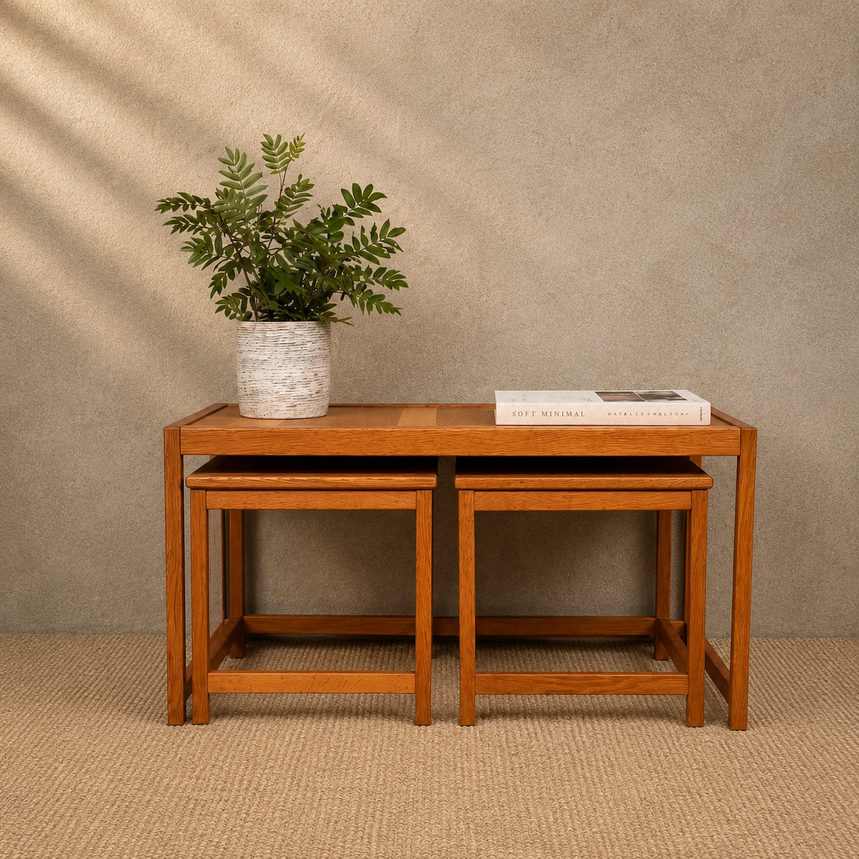 Deense vintage mid-century salontafel/bijzettafel in warm teakhout Kurt Østervig