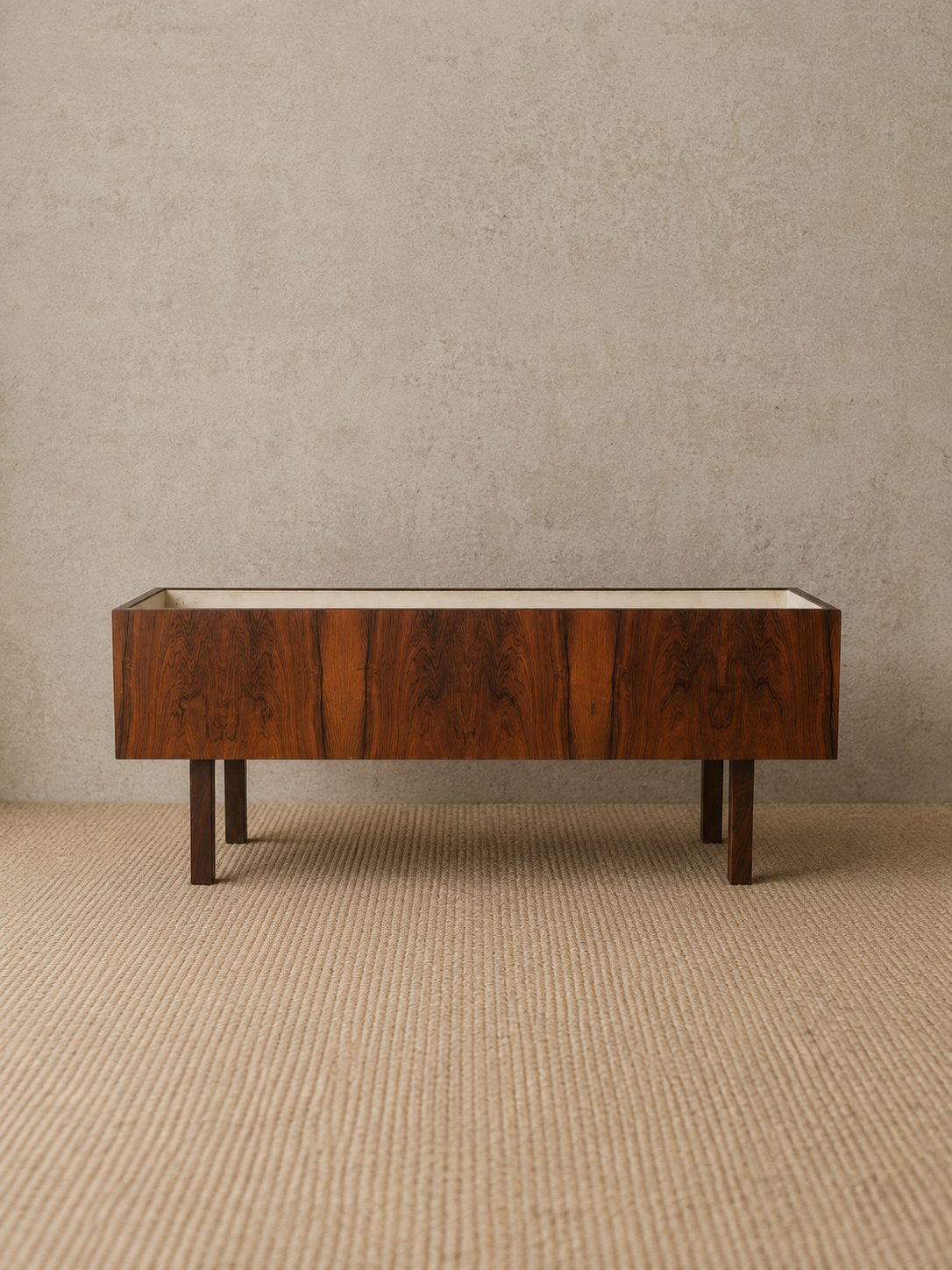 Deens vintage mid-century bloembak in palissander
