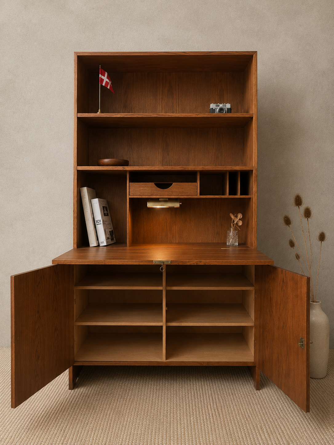 Deens vintage mid-century book case HANS J Wegner RY 16. 1955