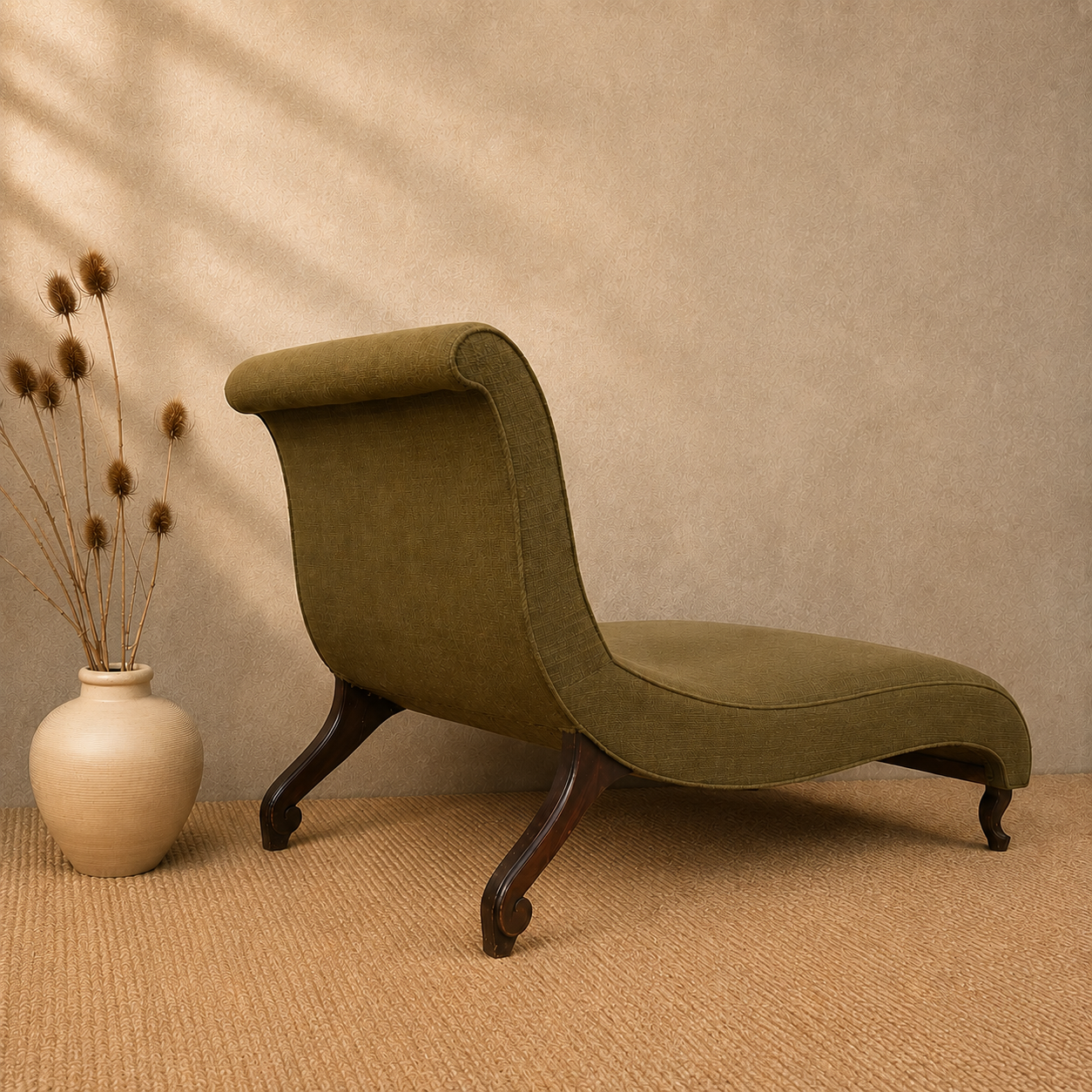 Deense vintage mid-century chaise longue