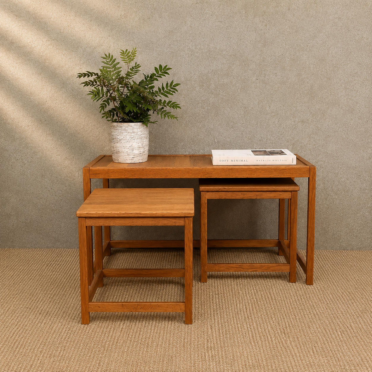 Deense vintage mid-century salontafel/bijzettafel in warm teakhout Kurt Østervig