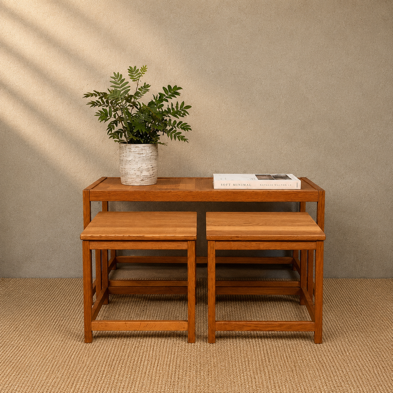 Deense vintage mid-century salontafel/bijzettafel in warm teakhout Kurt Østervig