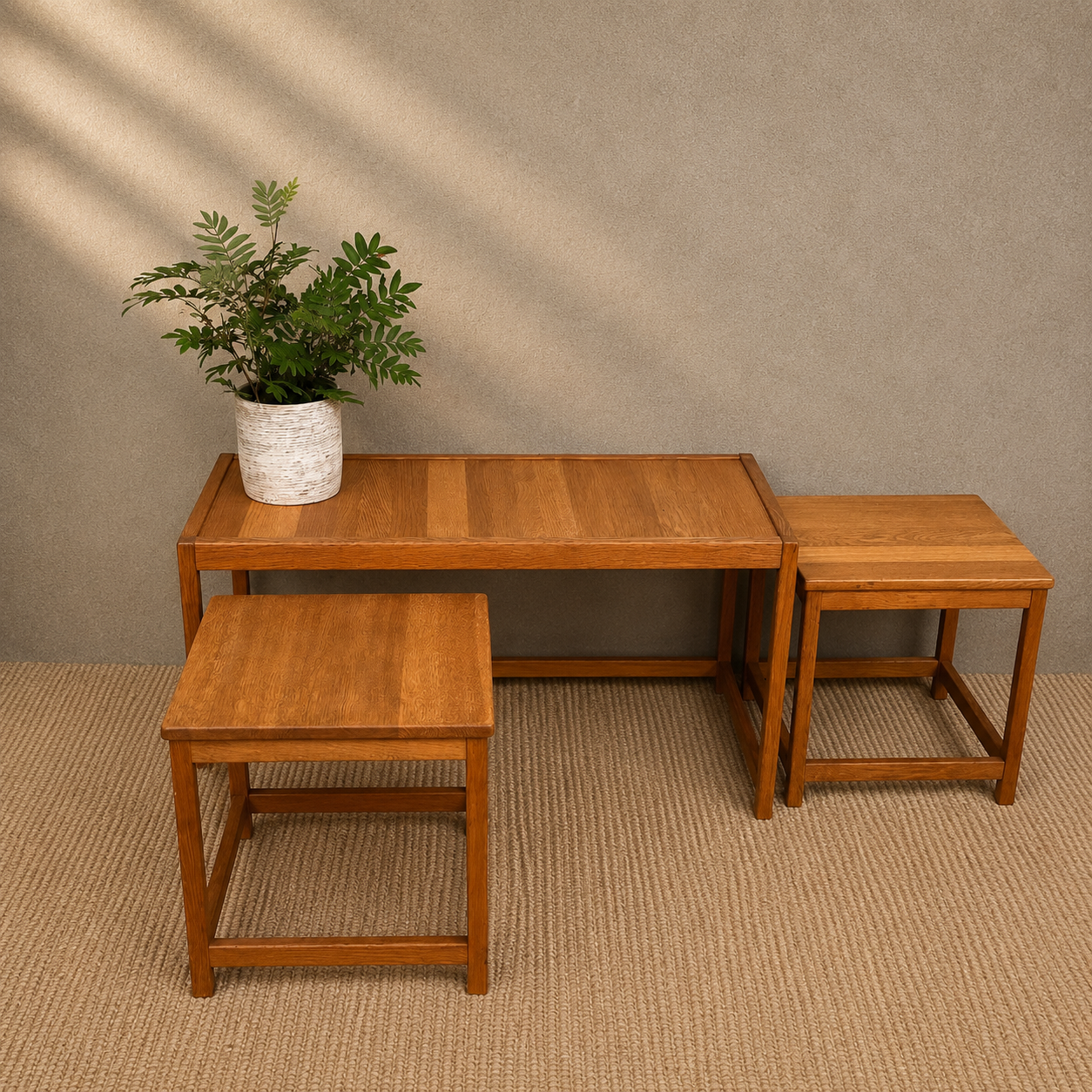 Deense vintage mid-century salontafel/bijzettafel in warm teakhout Kurt Østervig