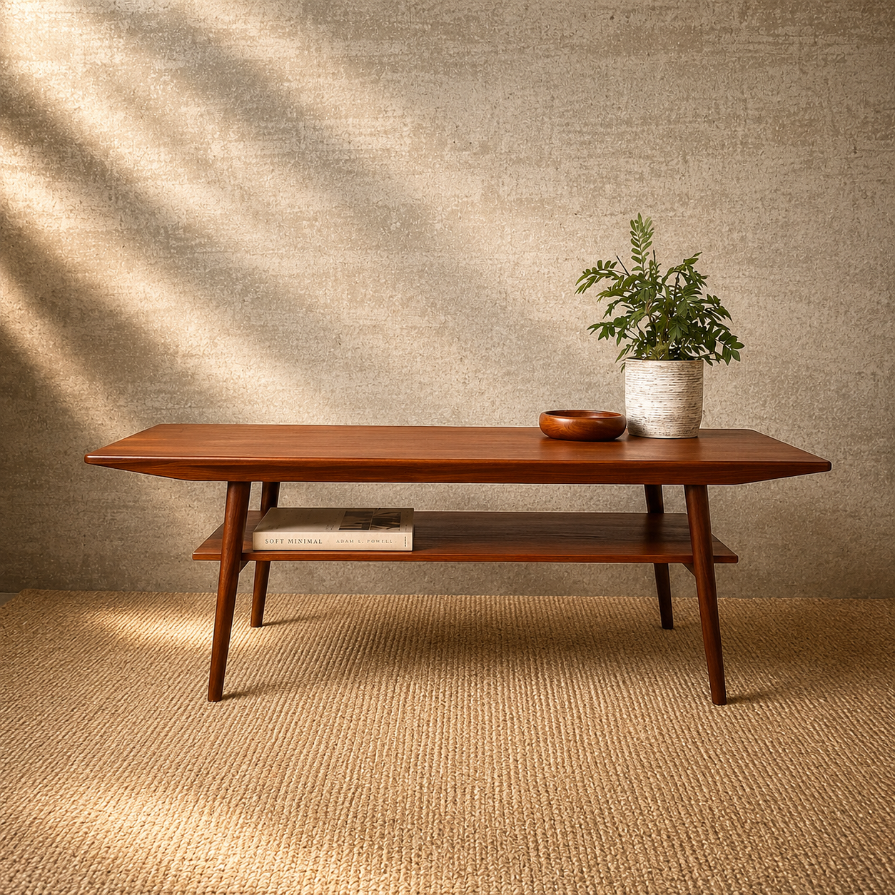 Vintage Deens Mid Century Teak Salontafel
