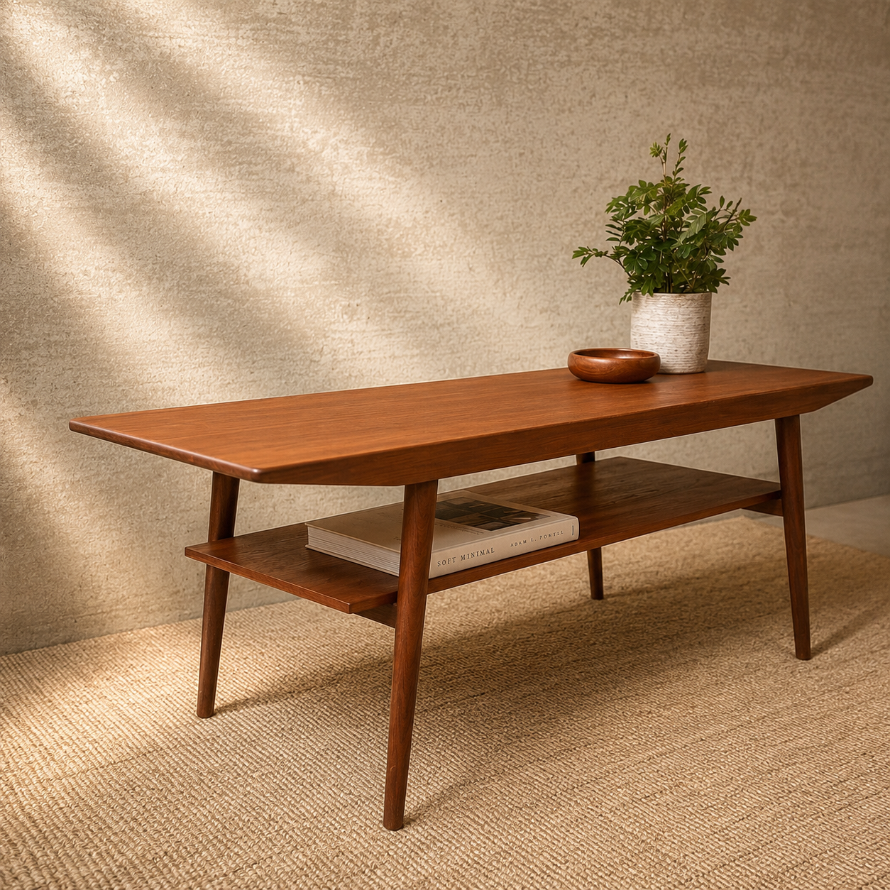 Vintage Deens Mid Century Teak Salontafel