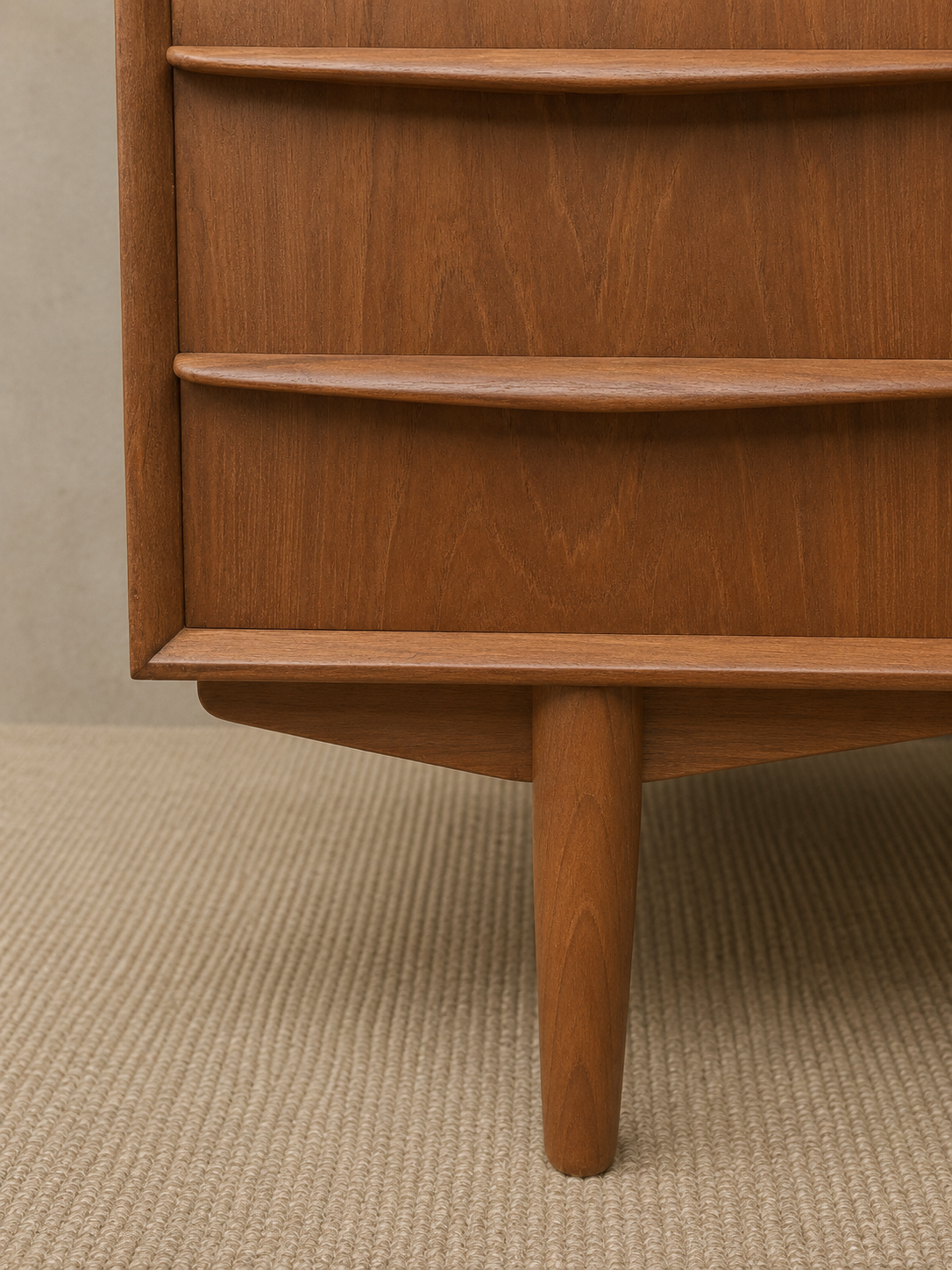 Deens vintage mid-century vrijstaand bureau