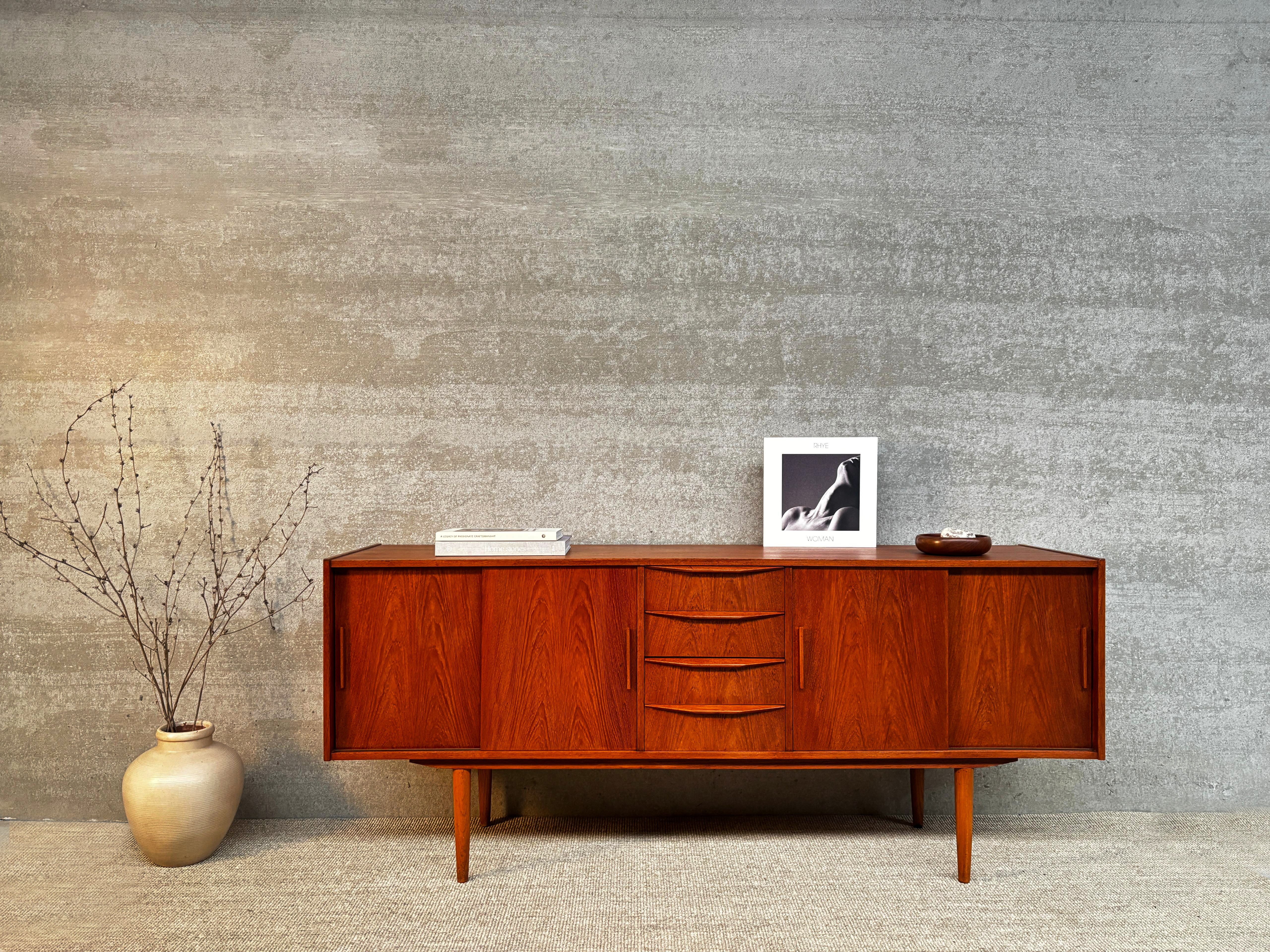 Danish vintage mid-century lowboard in warm teak