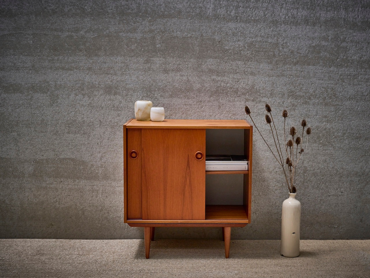 Danish vintage mid-century drawer/record cabinet